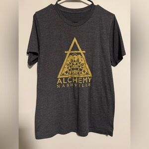 Alchemy Nashville Gray T-Shirt with Gold Design